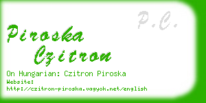 piroska czitron business card